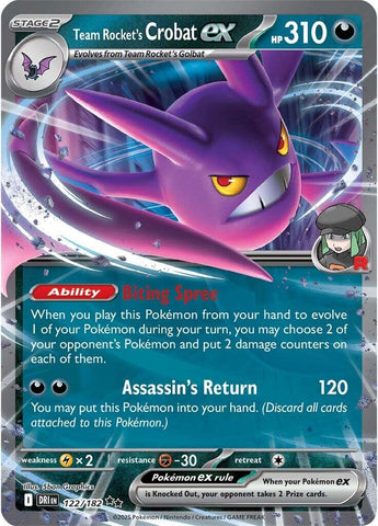 Team Rocket's Crobat ex (122/182) [Scarlet & Violet: Destined Rivals] - The Mythic Store | 24h Order Processing