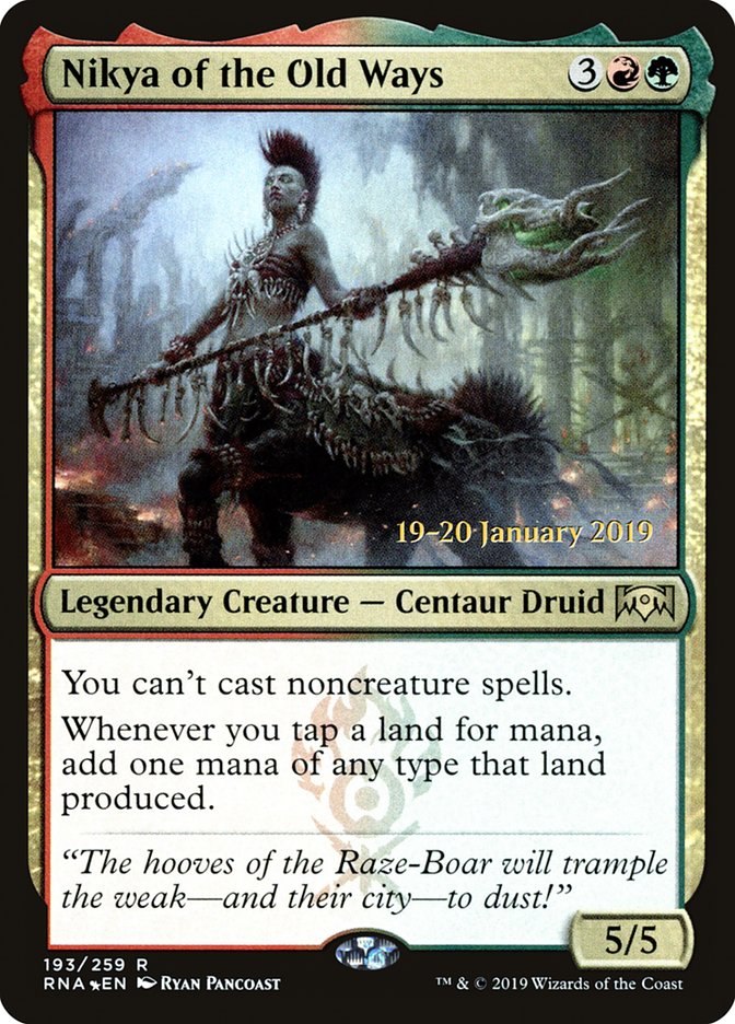Nikya of the Old Ways [Ravnica Allegiance Prerelease Promos] - The Mythic Store | 24h Order Processing