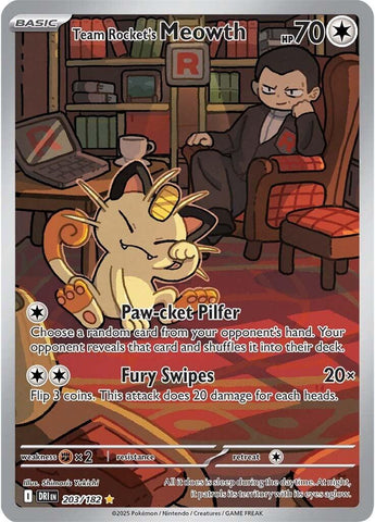 Team Rocket's Meowth (203/182) [Scarlet & Violet: Destined Rivals] - The Mythic Store | 24h Order Processing