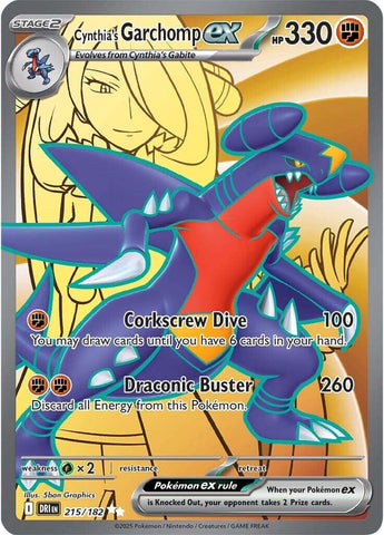 Cynthia's Garchomp ex (215/182) [Scarlet & Violet: Destined Rivals] - The Mythic Store | 24h Order Processing