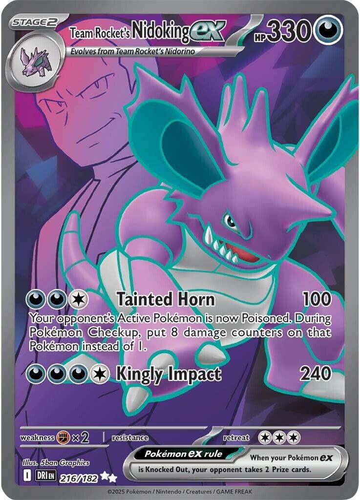 Team Rocket's Nidoking ex (216/182) [Scarlet & Violet: Destined Rivals] - The Mythic Store | 24h Order Processing