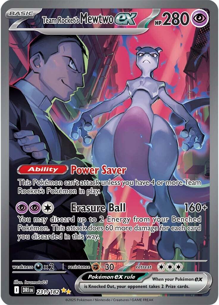Team Rocket's Mewtwo ex (231/182) [Scarlet & Violet: Destined Rivals] - The Mythic Store | 24h Order Processing
