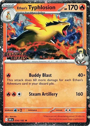 Ethan's Typhlosion (034/182) (Destined Rivals Stamp) [Scarlet & Violet: Destined Rivals] - The Mythic Store | 24h Order Processing