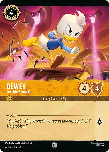 Dewey - Lovable Showoff (Cold Foil) (2/204) [Reign of Jafar] - The Mythic Store | 24h Order Processing
