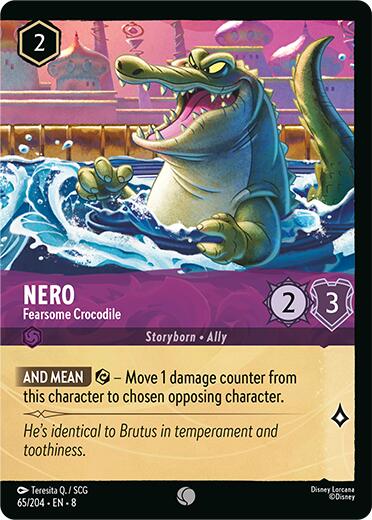 Nero - Fearsome Crocodile (Cold Foil) (65/204) [Reign of Jafar] - The Mythic Store | 24h Order Processing