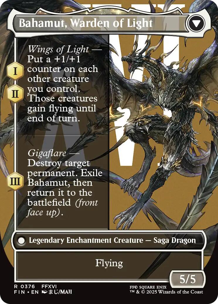 Dion, Bahamut's Dominant // Bahamut, Warden of Light (Borderless) [FINAL FANTASY] - The Mythic Store | 24h Order Processing