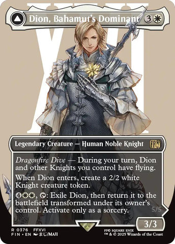 Dion, Bahamut's Dominant // Bahamut, Warden of Light (Borderless) [FINAL FANTASY] - The Mythic Store | 24h Order Processing