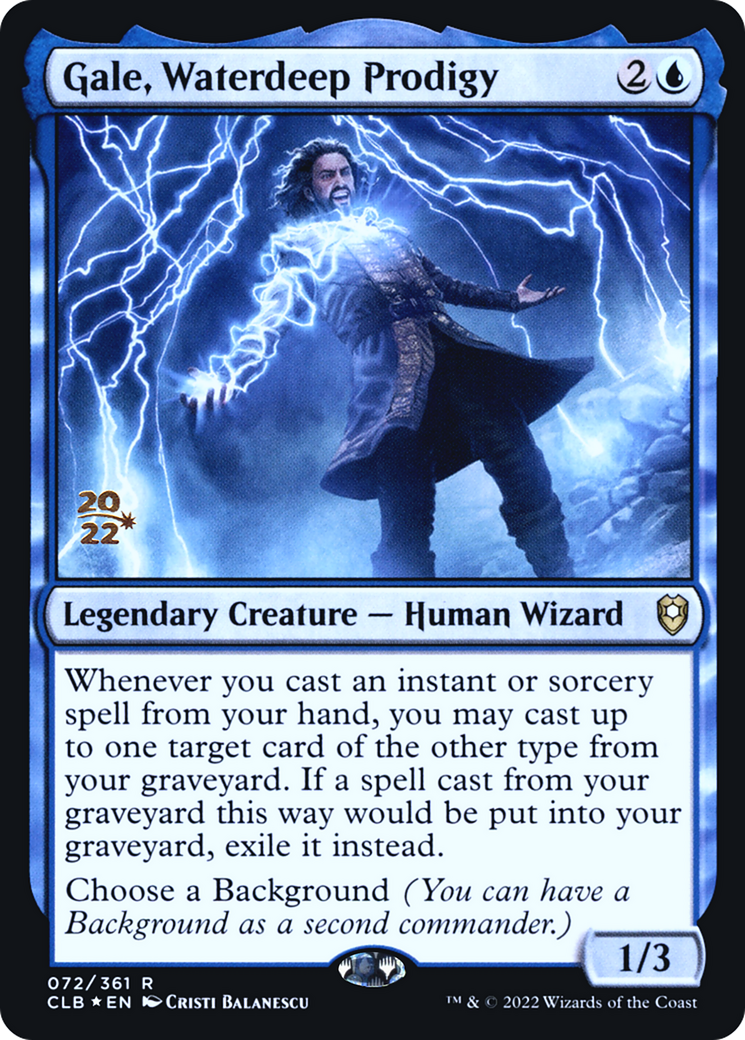 Gale, Waterdeep Prodigy [Commander Legends: Battle for Baldur's Gate Prerelease Promos] - The Mythic Store | 24h Order Processing