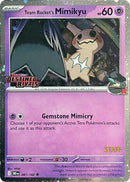 Team Rocket's Mimikyu (087/182) (Prerelease Staff) [Scarlet & Violet: Destined Rivals] - The Mythic Store | 24h Order Processing