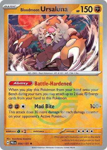 Bloodmoon Ursaluna (054/131) (Poke Ball Pattern) [Scarlet & Violet: Prismatic Evolutions] - The Mythic Store | 24h Order Processing