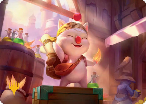 Stiltzkin, Moogle Merchant Art Card (Gold-Stamped Planeswalker Symbol) [FINAL FANTASY Art Series] - The Mythic Store | 24h Order Processing