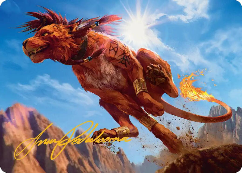 Red XIII, Proud Warrior Art Card (Gold-Stamped Signature) [FINAL FANTASY Art Series] - The Mythic Store | 24h Order Processing