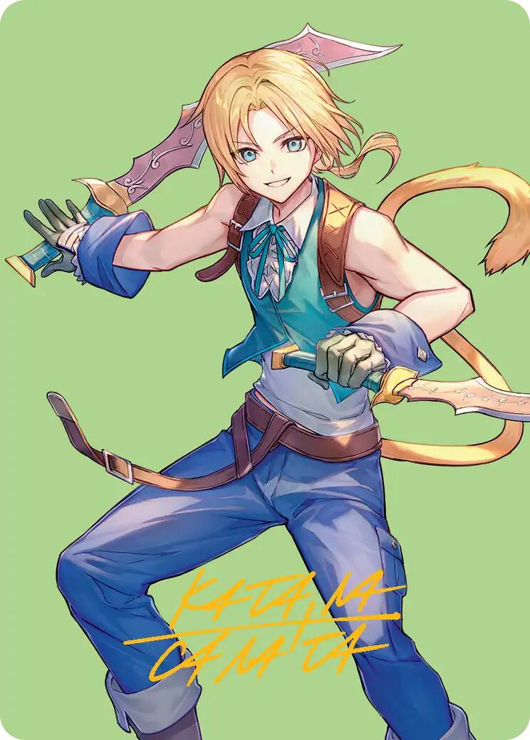 Zidane, Tantalus Thief Art Card (Gold-Stamped Signature) [FINAL FANTASY Art Series] - The Mythic Store | 24h Order Processing