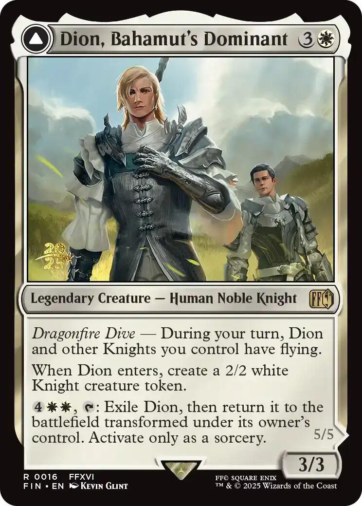 Dion, Bahamut's Dominant // Bahamut, Warden of Light [FINAL FANTASY Prerelease Promo] - The Mythic Store | 24h Order Processing
