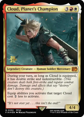 Cloud, Planet's Champion [FINAL FANTASY Prerelease Promo] - The Mythic Store | 24h Order Processing