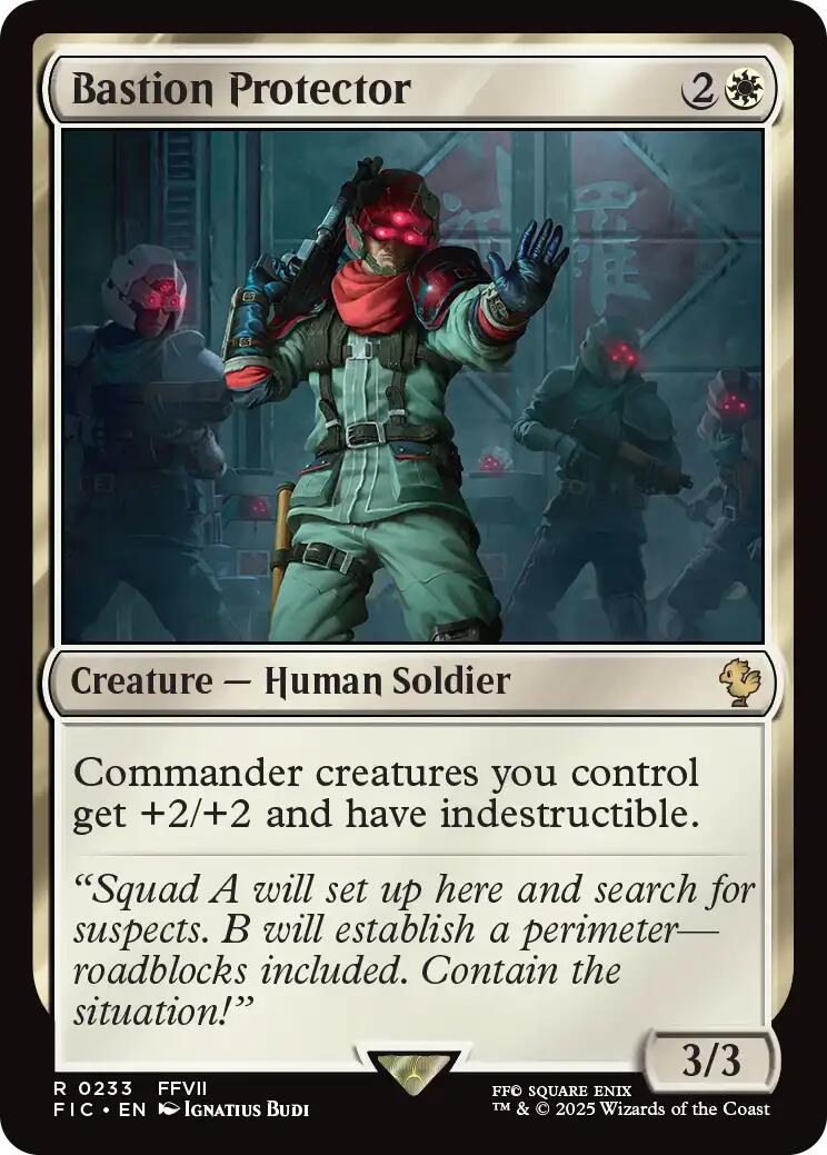 Bastion Protector (Surge Foil) [FINAL FANTASY Commander] - The Mythic Store | 24h Order Processing