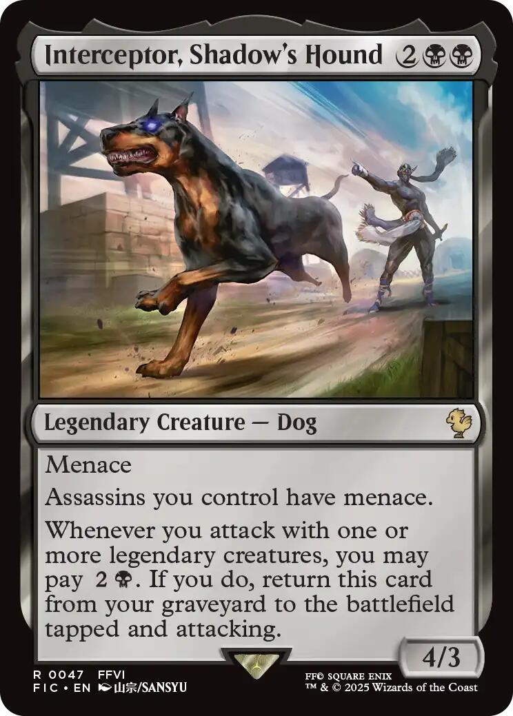 Interceptor, Shadow's Hound (Surge Foil) [FINAL FANTASY Commander] - The Mythic Store | 24h Order Processing