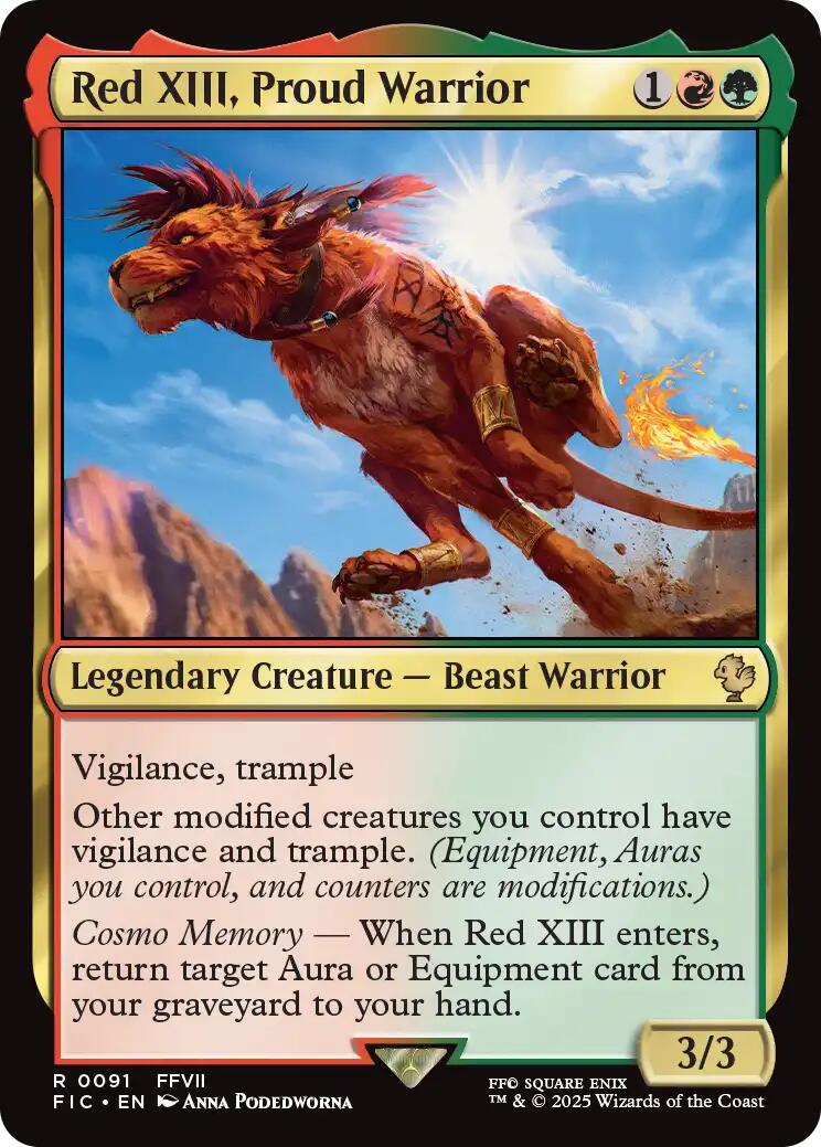 Red XIII, Proud Warrior (Surge Foil) [FINAL FANTASY Commander] - The Mythic Store | 24h Order Processing