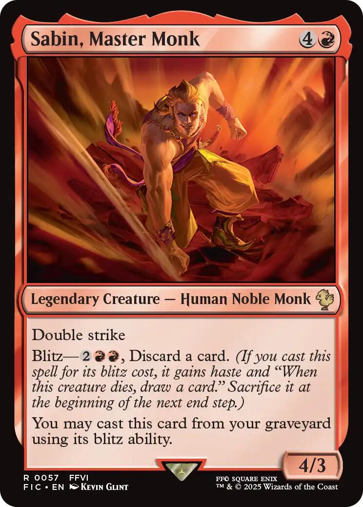 Sabin, Master Monk (Surge Foil) [FINAL FANTASY Commander] - The Mythic Store | 24h Order Processing