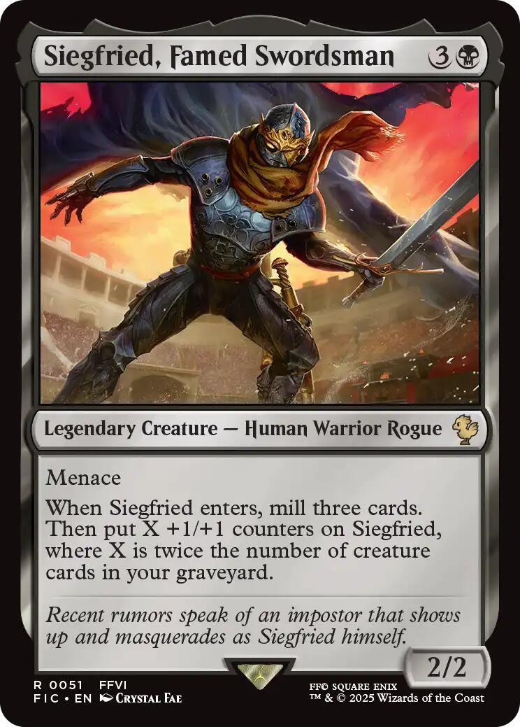 Siegfried, Famed Swordsman (Surge Foil) [FINAL FANTASY Commander] - The Mythic Store | 24h Order Processing
