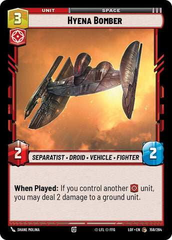 Hyena Bomber (158/264) (158/264) [Legends of the Force] - The Mythic Store | 24h Order Processing