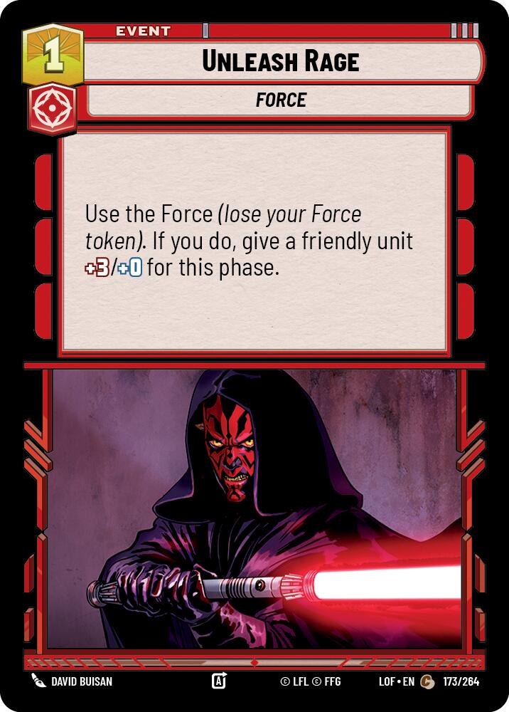 Unleash Rage (173/264) (173/264) [Legends of the Force] - The Mythic Store | 24h Order Processing