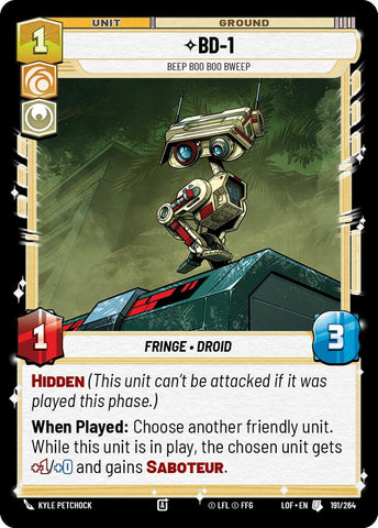 BD-1 - Beep Boo Boo Bweep (191/264) (191/264) [Legends of the Force] - The Mythic Store | 24h Order Processing