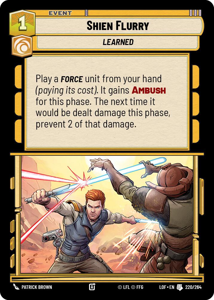 Shien Flurry (220/264) (220/264) [Legends of the Force] - The Mythic Store | 24h Order Processing