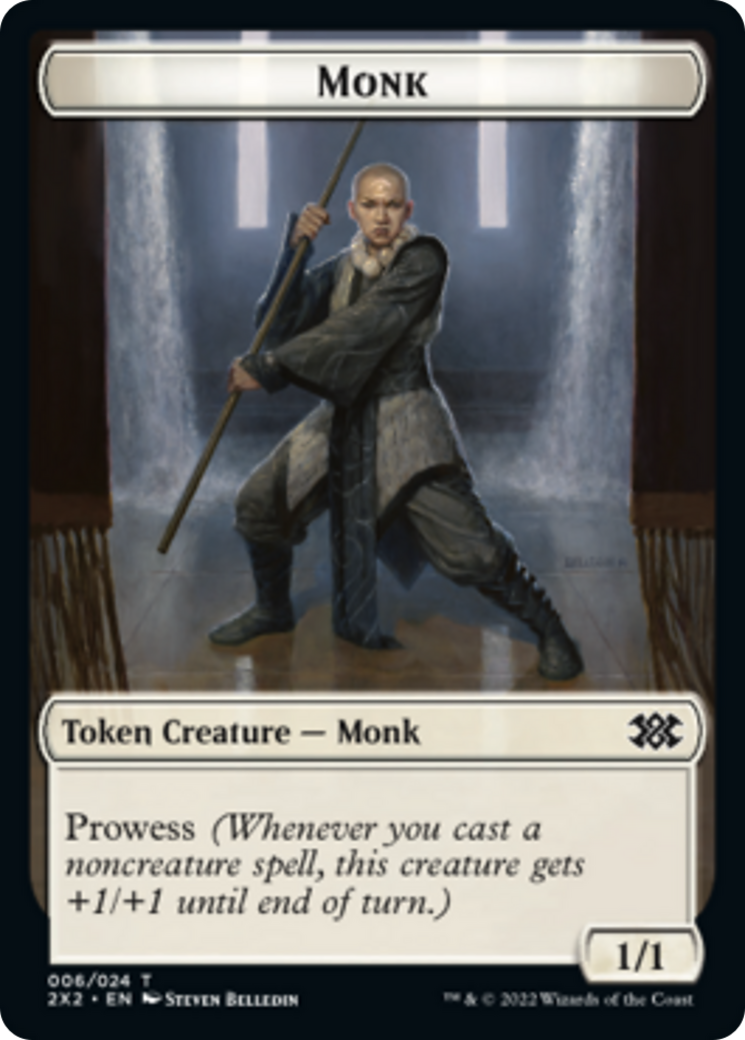 Boar // Monk Double-Sided Token [Double Masters 2022 Tokens] - The Mythic Store | 24h Order Processing