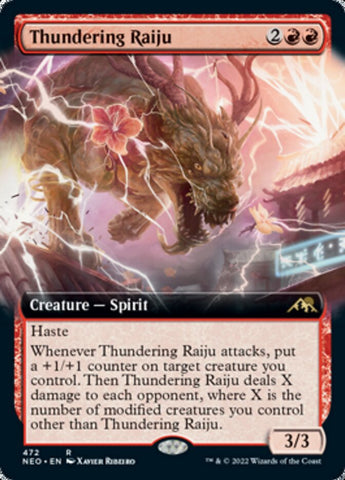 Thundering Raiju (Extended Art) [Kamigawa: Neon Dynasty] - The Mythic Store | 24h Order Processing