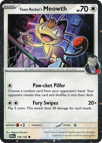 Team Rocket's Meowth (149/182) (Cosmos Holo) [Miscellaneous Cards] - The Mythic Store | 24h Order Processing