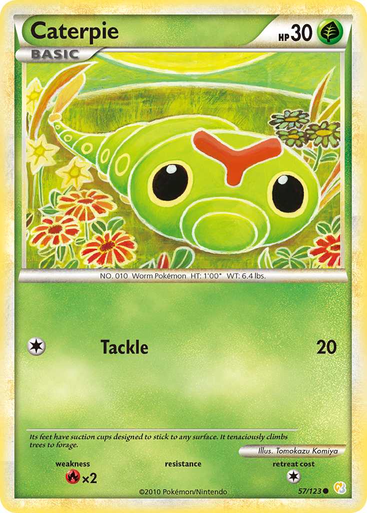 Caterpie (57/123) [HeartGold & SoulSilver: Base Set] - The Mythic Store | 24h Order Processing