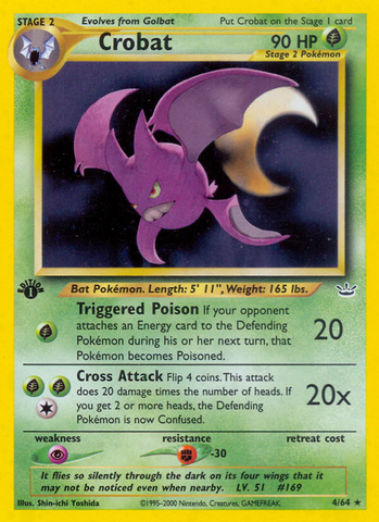 Crobat (4/64) [Neo Revelation 1st Edition] - The Mythic Store | 24h Order Processing