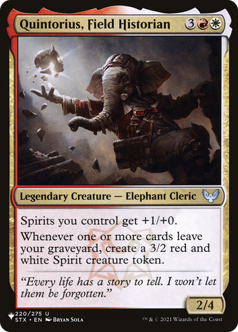 Quintorius, Field Historian [The List] - The Mythic Store | 24h Order Processing