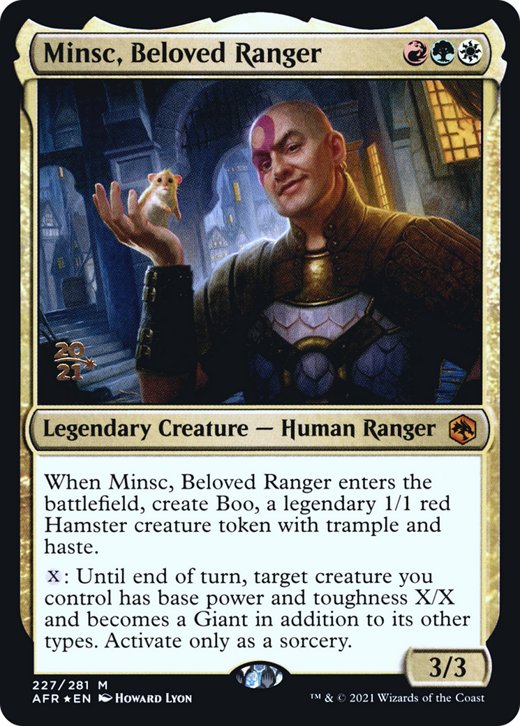 Minsc, Beloved Ranger [Dungeons & Dragons: Adventures in the Forgotten Realms Prerelease Promos] - The Mythic Store | 24h Order Processing