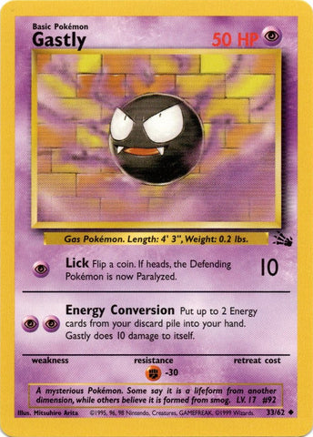 Gastly (33/62) [Fossil Unlimited] - The Mythic Store | 24h Order Processing