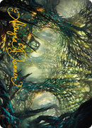 The Hunter Maze Art Card (Gold-Stamped Signature) [Phyrexia: All Will Be One Art Series] - The Mythic Store | 24h Order Processing