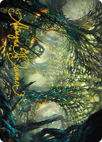 The Hunter Maze Art Card (Gold-Stamped Signature) [Phyrexia: All Will Be One Art Series] - The Mythic Store | 24h Order Processing