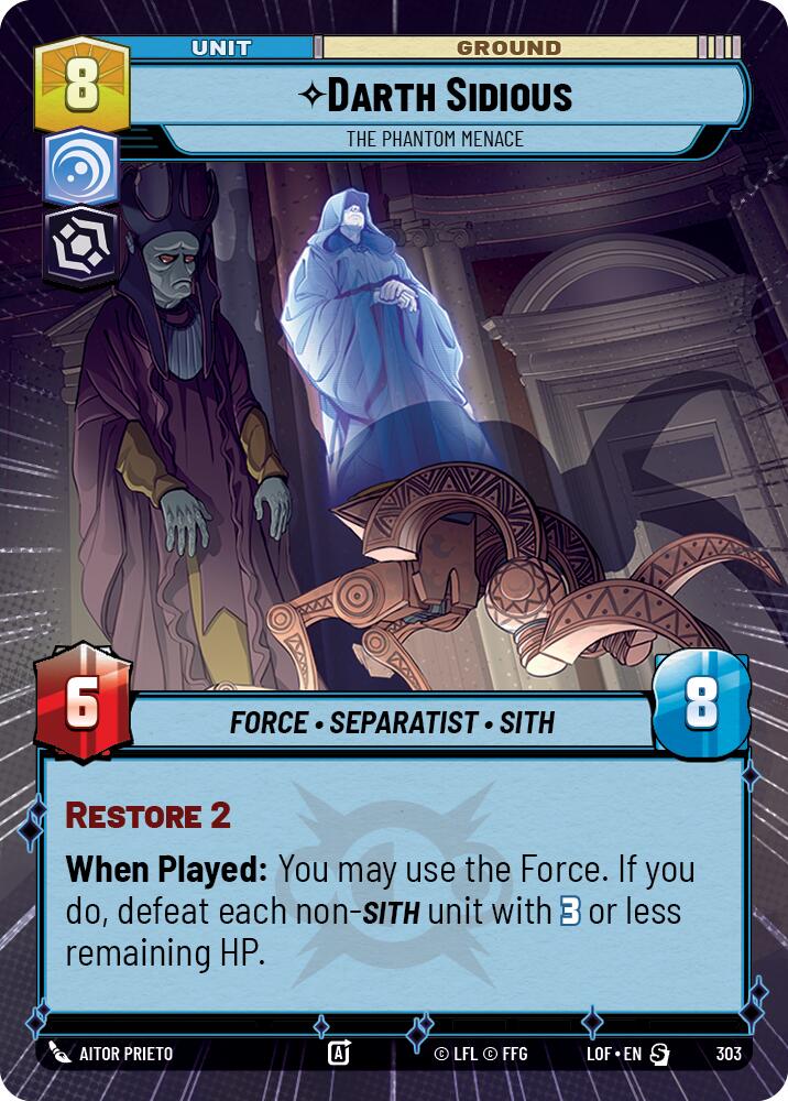 Darth Sidious - The Phantom Menace (303) (Hyperspace) (303) [Legends of the Force] - The Mythic Store | 24h Order Processing