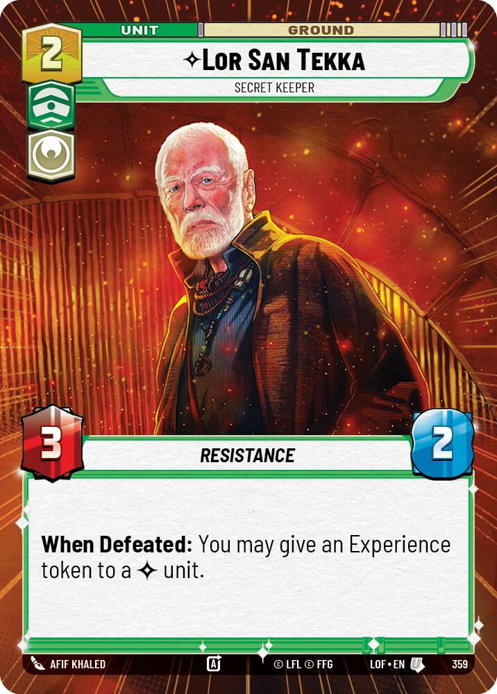 Lor San Tekka - Secret Keeper (359) (Hyperspace) (359) [Legends of the Force] - The Mythic Store | 24h Order Processing