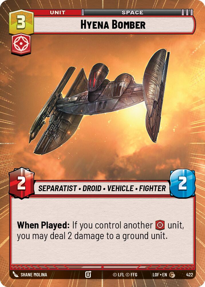 Hyena Bomber (422) (Hyperspace) (422) [Legends of the Force] - The Mythic Store | 24h Order Processing