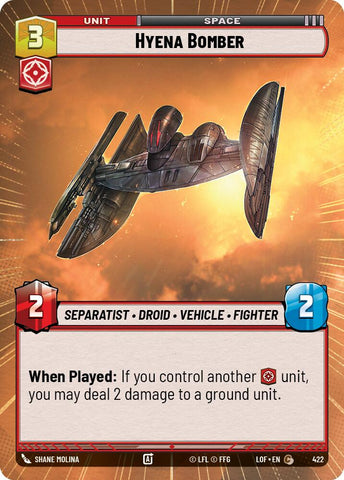 Hyena Bomber (422) (Hyperspace) (422) [Legends of the Force] - The Mythic Store | 24h Order Processing