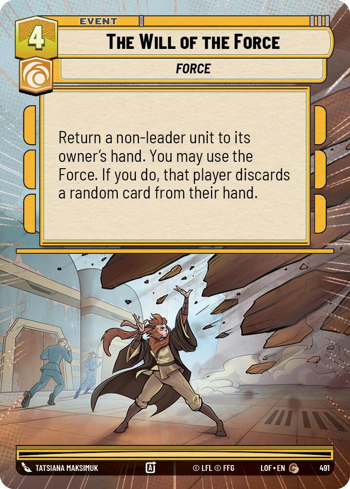 The Will of the Force (491) (Hyperspace) (491) [Legends of the Force] - The Mythic Store | 24h Order Processing