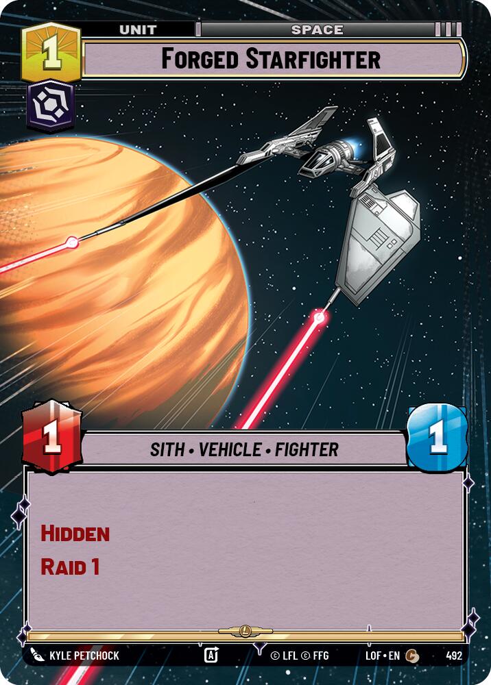 Forged Starfighter (492) (Hyperspace) (492) [Legends of the Force] - The Mythic Store | 24h Order Processing