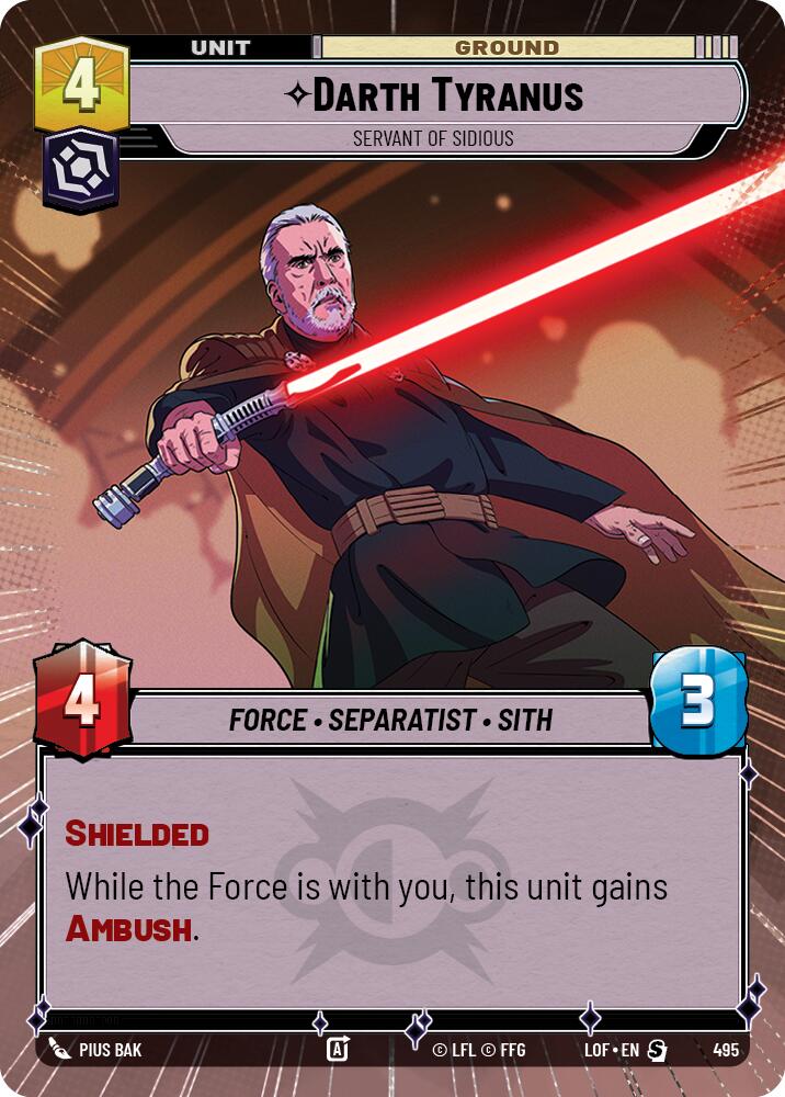 Darth Tyranus - Servant of Sidious (495) (Hyperspace) (495) [Legends of the Force] - The Mythic Store | 24h Order Processing