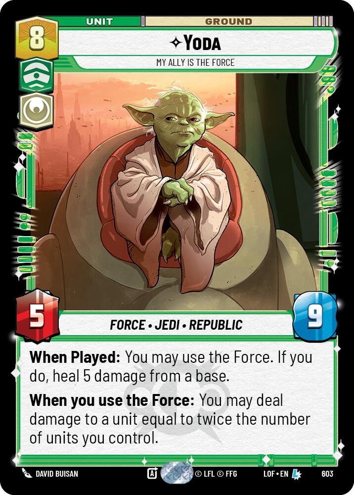 Yoda - My Ally is the Force (603) (Foil) (603) [Legends of the Force] - The Mythic Store | 24h Order Processing