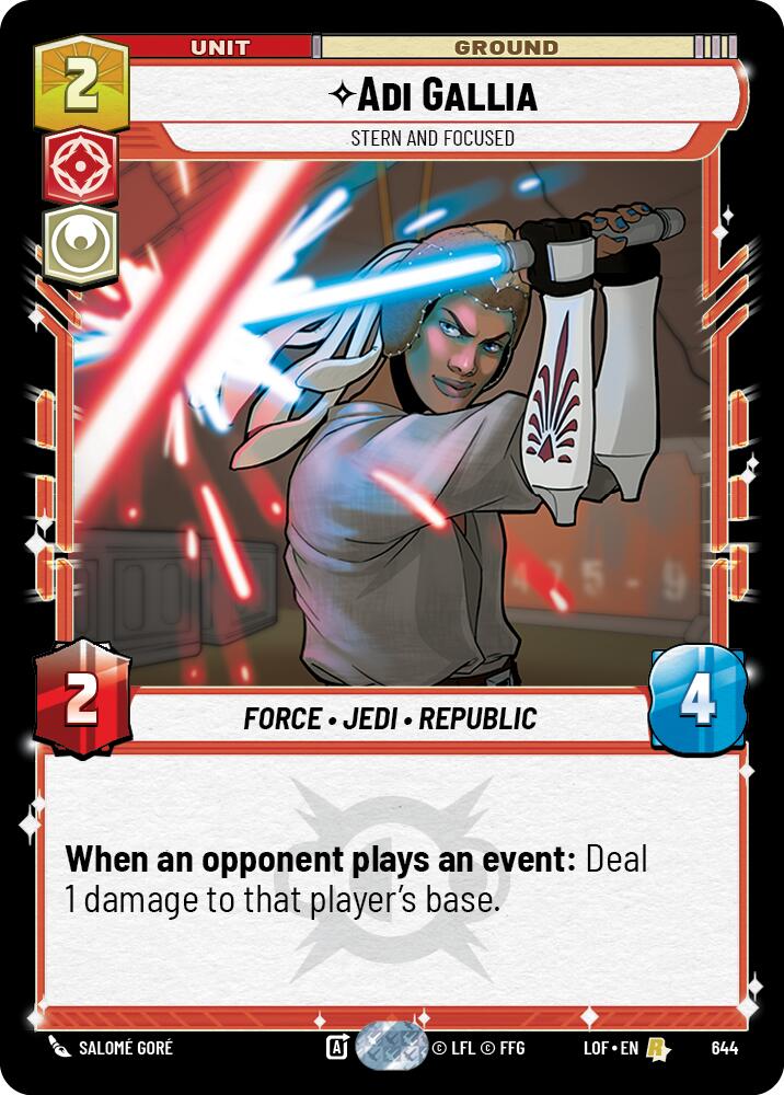 Adi Gallia - Stern and Focused (644) (Foil) (644) [Legends of the Force] - The Mythic Store | 24h Order Processing