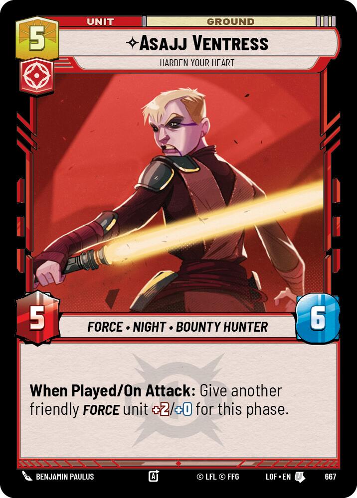 Asajj Ventress - Harden Your Heart (667) (Foil) (667) [Legends of the Force] - The Mythic Store | 24h Order Processing