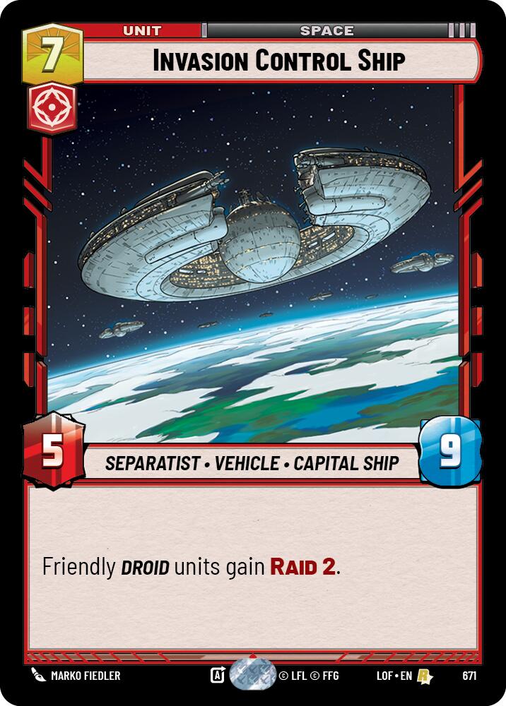 Invasion Control Ship (671) (Foil) (671) [Legends of the Force] - The Mythic Store | 24h Order Processing