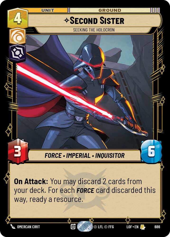 Second Sister - Seeking the Holocron (686) (Foil) (686) [Legends of the Force] - The Mythic Store | 24h Order Processing